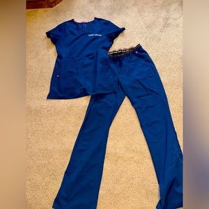 Set of extra small Heart and Soul scrubs. Embroidered UPMC Altoona.